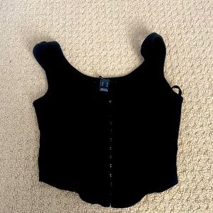 Women size small clip up crop top
